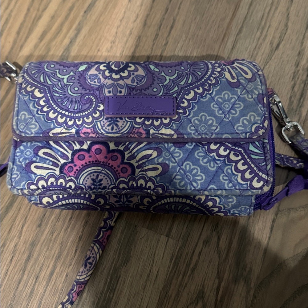 Vera Bradley Purple and Blue Floral Crossbody Bag
